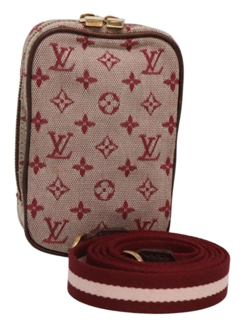 LOUIS VUITTON Monogram Mini Usu Digital Pouch Red M60001 LV Auth KD445